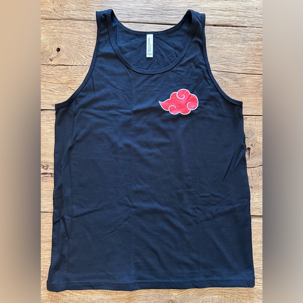Black Naruto Akatsuki Cloud Tank Top